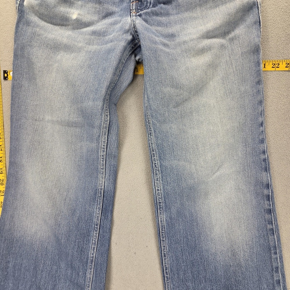 Diesel Jeans Womens 30x32 Blue Lambry Low Rise Bootcut Wide Leg Distressed 0R71I - Picture 12 of 16